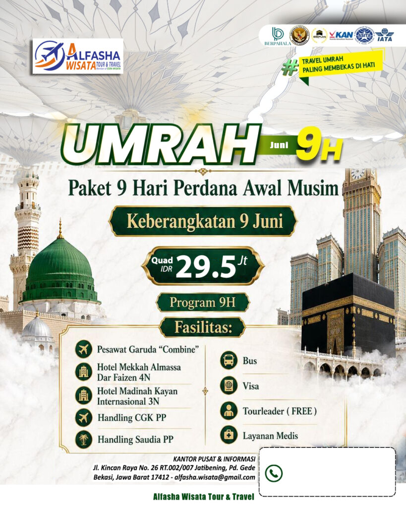 Umroh Juni 9 Hari