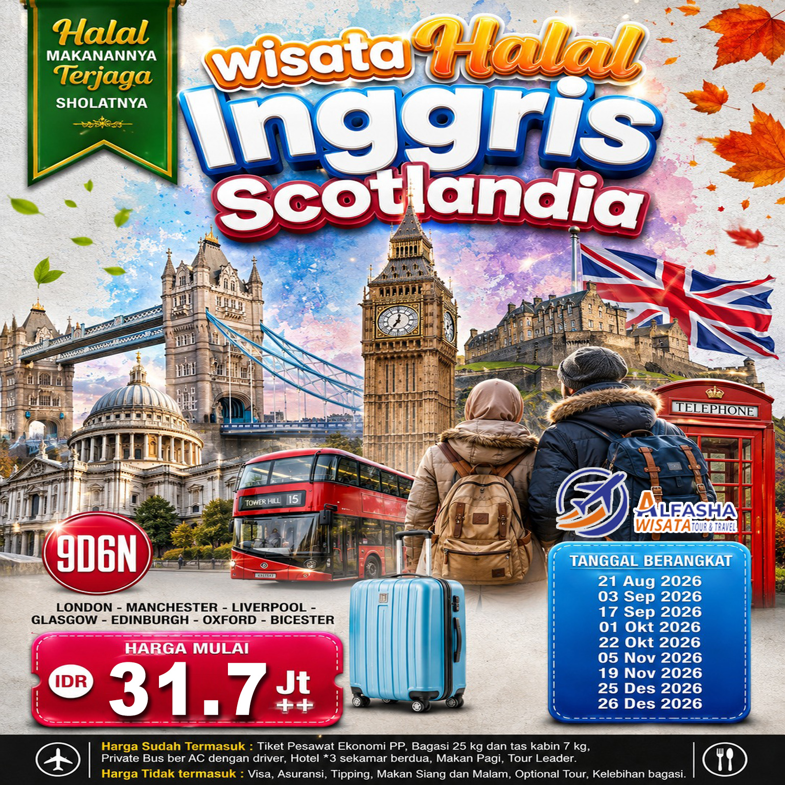 wisata Inggris scotlandia 9 hari