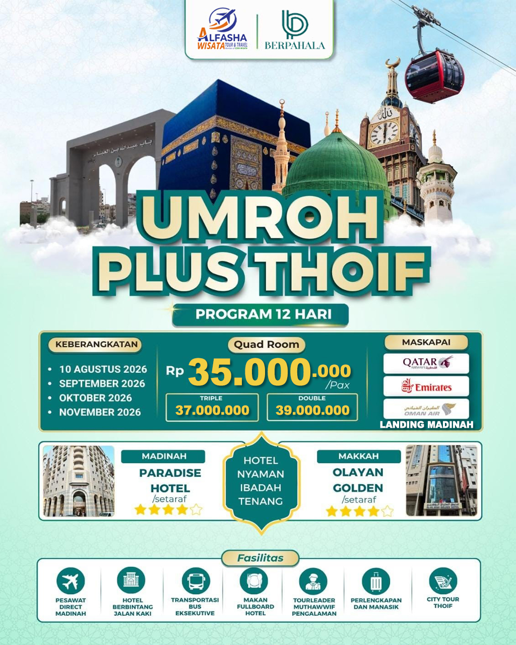 UMROH PLUS THOIF 12 HARI